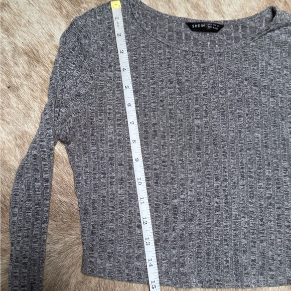 SHEIN Charcoal Ribbed Crop Top - Picture 5 of 5